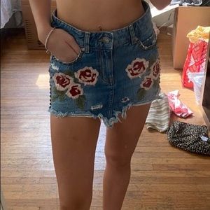 Free people denim skirt
